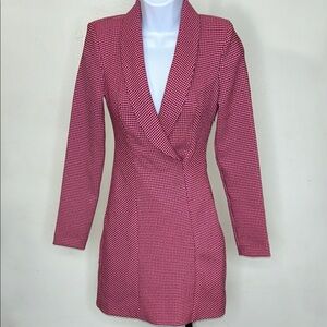 Zara Red Checkered Dress